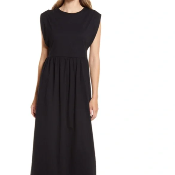 Prim | Dresses | Nwt Prim Easy Knit Cotton Midi Dress In Black | Poshmark